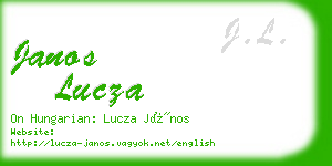 janos lucza business card